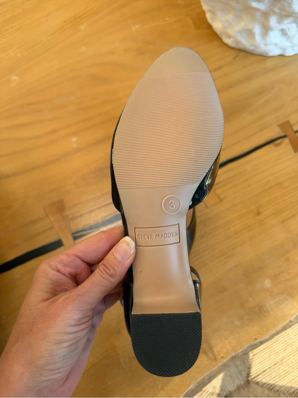 Steve Madden Black Patent leather heels size 3 girls NWOT/never worn